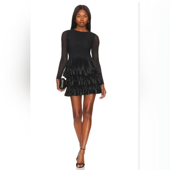 ALICE + OLIVIA CHARA TIERED RUFFLE MINI DRESSSIZE 2 $465 - Picture 7 of 16